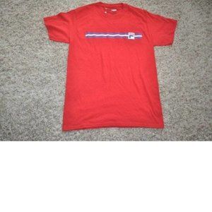 Mens T-Shirt FILA Sport Red Motion Small Short Sleeve Crewneck Tagless Athletic